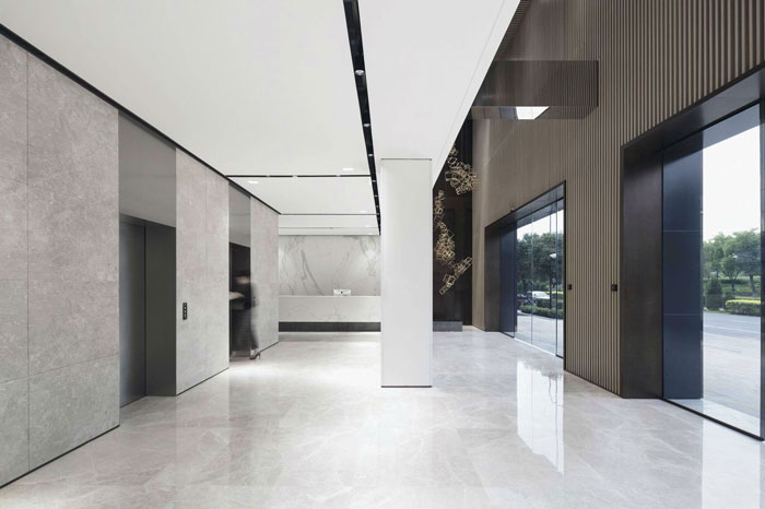 總部大樓辦公室電梯間裝修設計效果圖