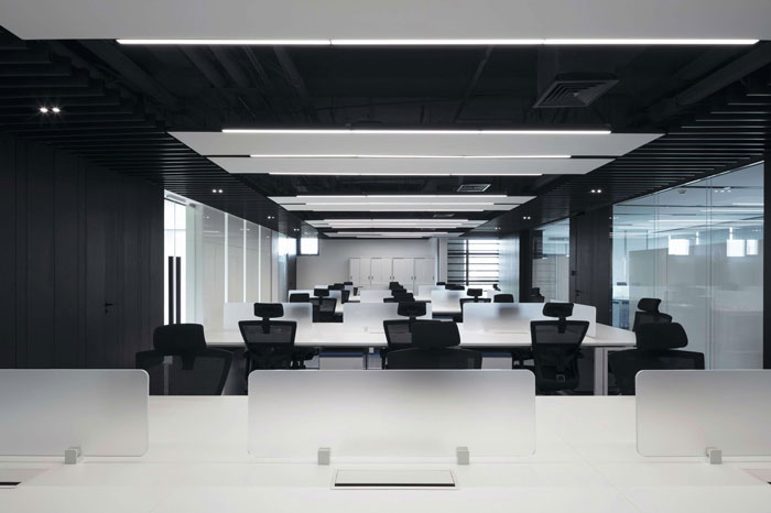 總部大樓辦公室辦公區裝修設計效果圖