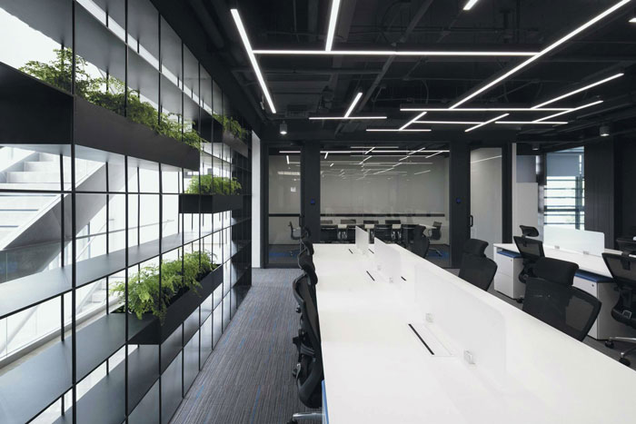 總部大樓辦公室辦公區裝修設計效果圖