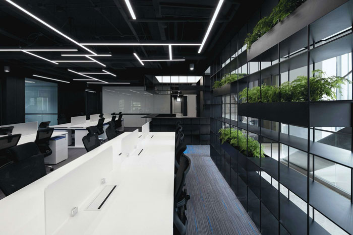 總部大樓辦公室辦公區裝修設計效果圖