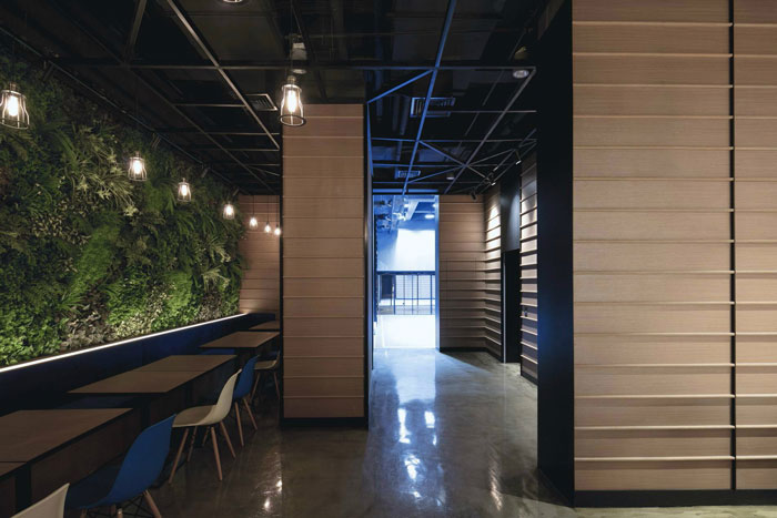 總部大樓辦公室過道休息區裝修設計效果圖