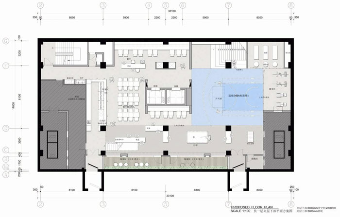 總部大樓辦公室二層平面圖