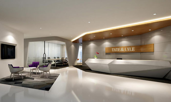 貿(mào)易公司辦公室前臺裝修設計效果圖