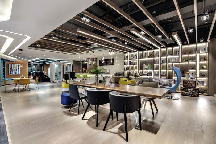 金融科技辦公室交流區(qū)域裝修設(shè)計(jì)效果圖