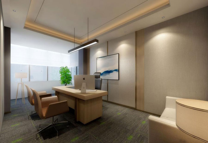 國際貿易公司主管辦公室裝修設計效果圖