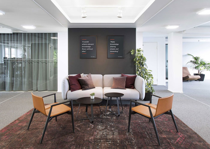 750平方辦公室前廳接待區裝修設計效果圖