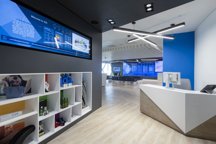 370平方辦公室前臺裝修設計效果圖