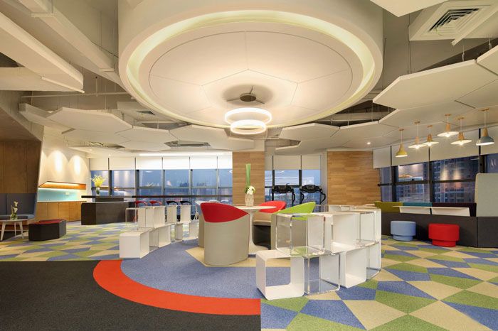 金融控股集團辦公室接待區裝修設計效果圖