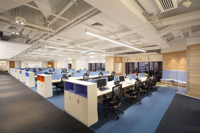 金融控股集團辦公室辦公區裝修設計效果圖