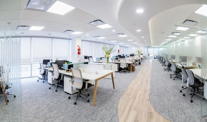 化妝品公司辦公室辦公區裝修設計效果圖