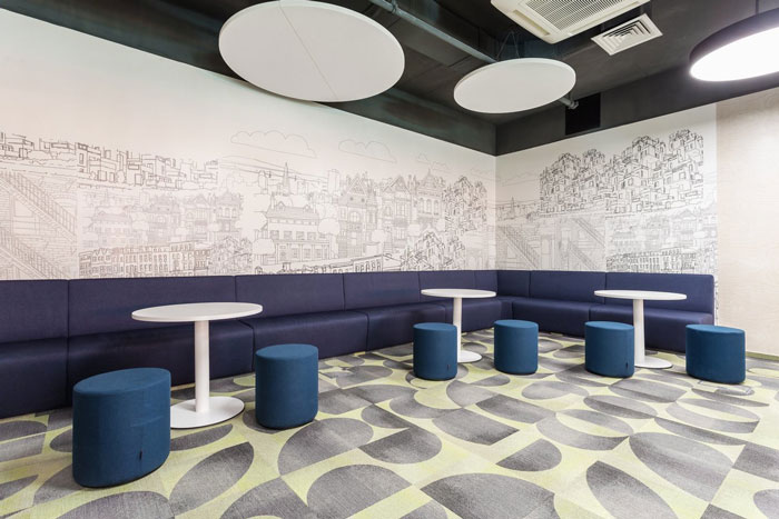 網(wǎng)絡(luò)安全公司辦公室休息區(qū)裝修設(shè)計(jì)效果圖