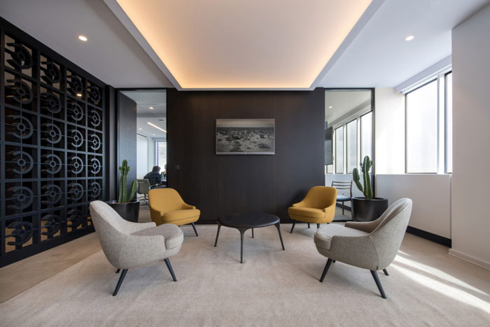 P2P金融公司辦公室接待區裝修設計效果圖