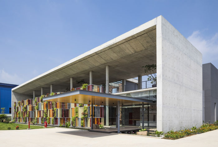 工廠辦公室入口裝修設(shè)計效果圖