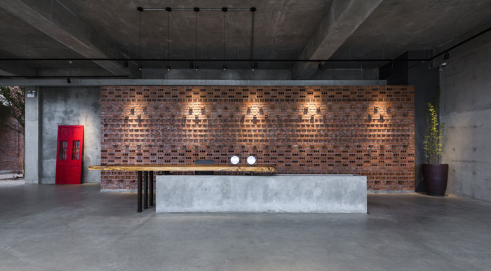 工廠辦公室前臺裝修設(shè)計效果圖