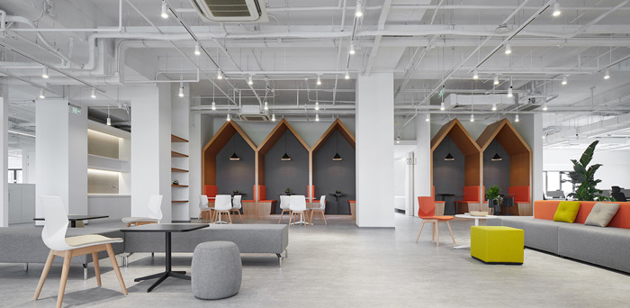 辦公大樓交流區裝修設計效果圖