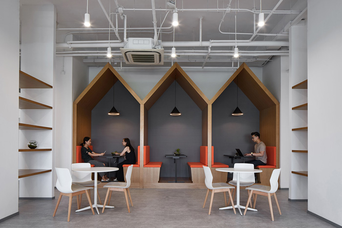 辦公大樓交流區裝修設計效果圖