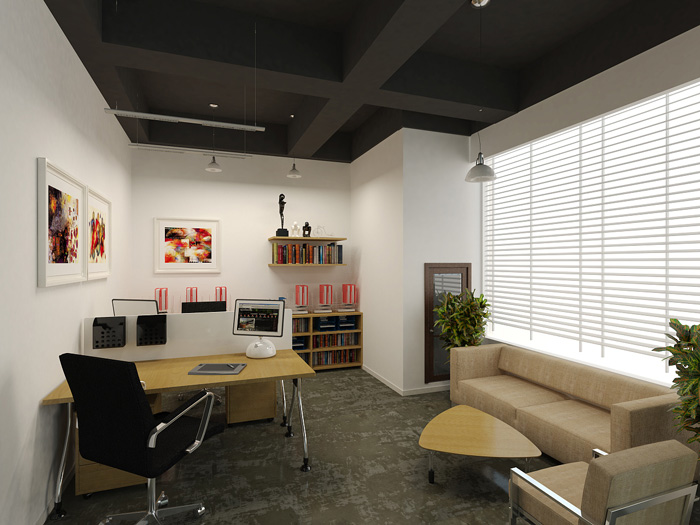 創業園總經理辦公室裝修設計效果圖