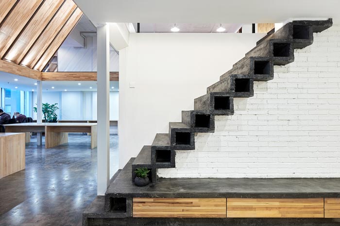loft辦公室樓梯裝修設計效果圖
