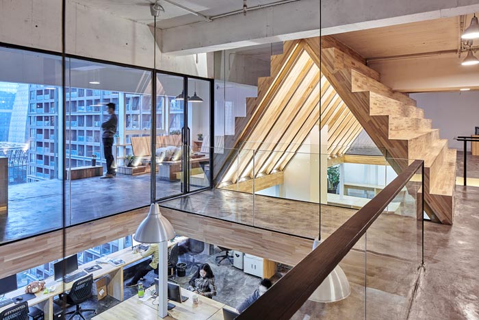 loft辦公室二樓動線裝修設計效果圖