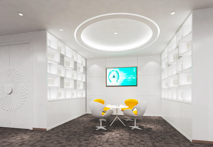 化妝品公司接待區裝修設計效果圖