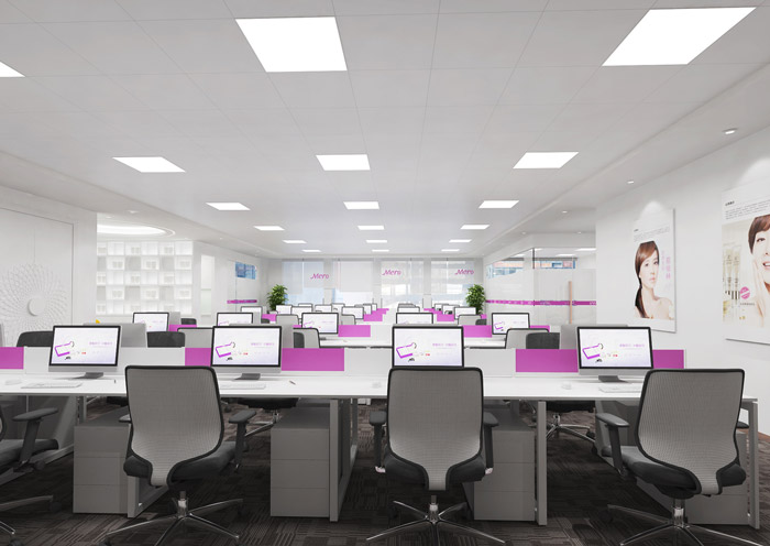 化妝品公司辦公區裝修設計效果圖