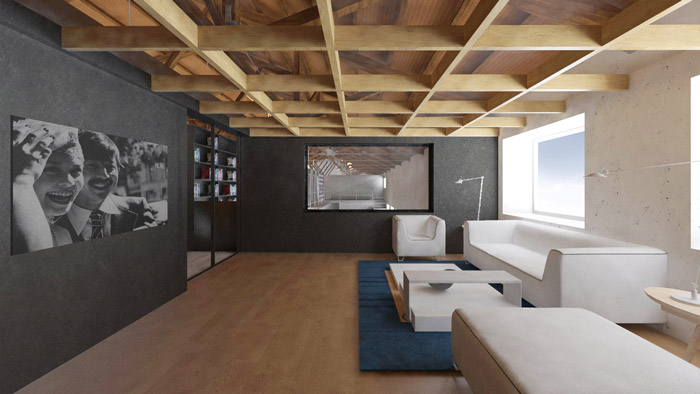 廠房改造洽談區裝修設計效果圖