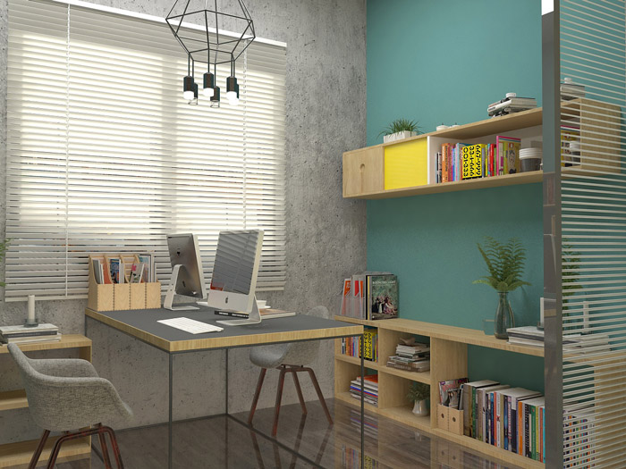 廠房辦公室辦公區設計效果圖