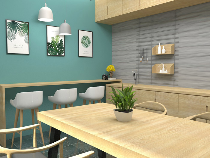 廠房辦公室吧臺設計效果圖