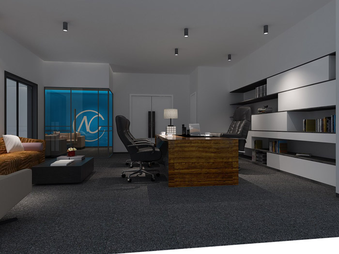 科技總經理辦公室裝修設計效果圖