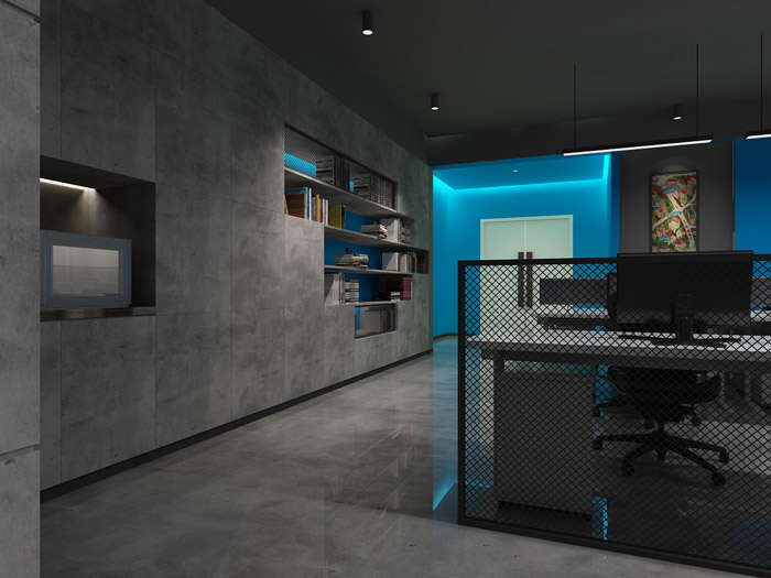 科技辦公室辦公區裝修設計效果圖