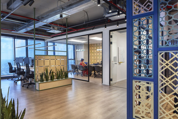 營養科技公司辦公室過道設計效果圖