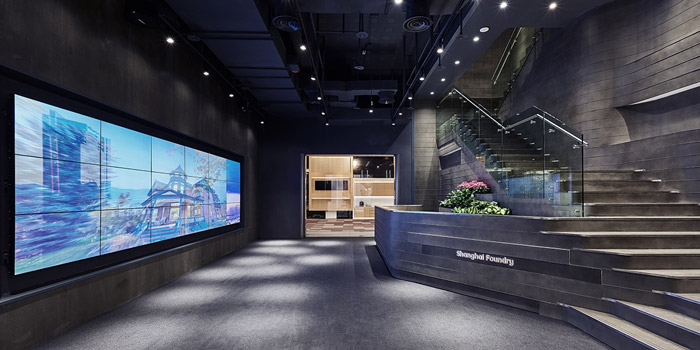 園區辦公樓入口裝修設計效果圖