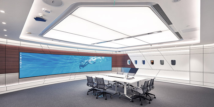 園區辦公樓匯報室裝修設計效果圖