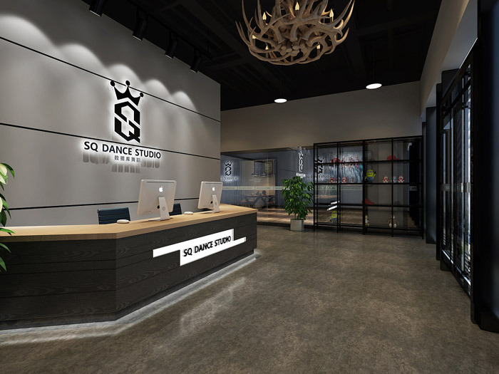 舞蹈培訓(xùn)機(jī)構(gòu)前臺(tái)裝修設(shè)計(jì)效果圖