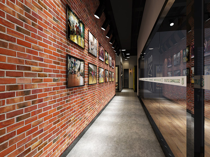 舞蹈培訓(xùn)機(jī)構(gòu)過(guò)道裝修設(shè)計(jì)效果圖