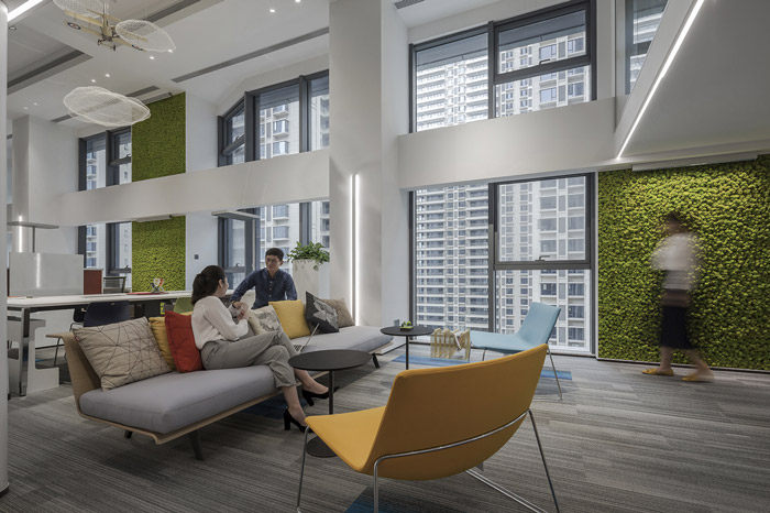 兩層辦公空間接待區裝修設計方案