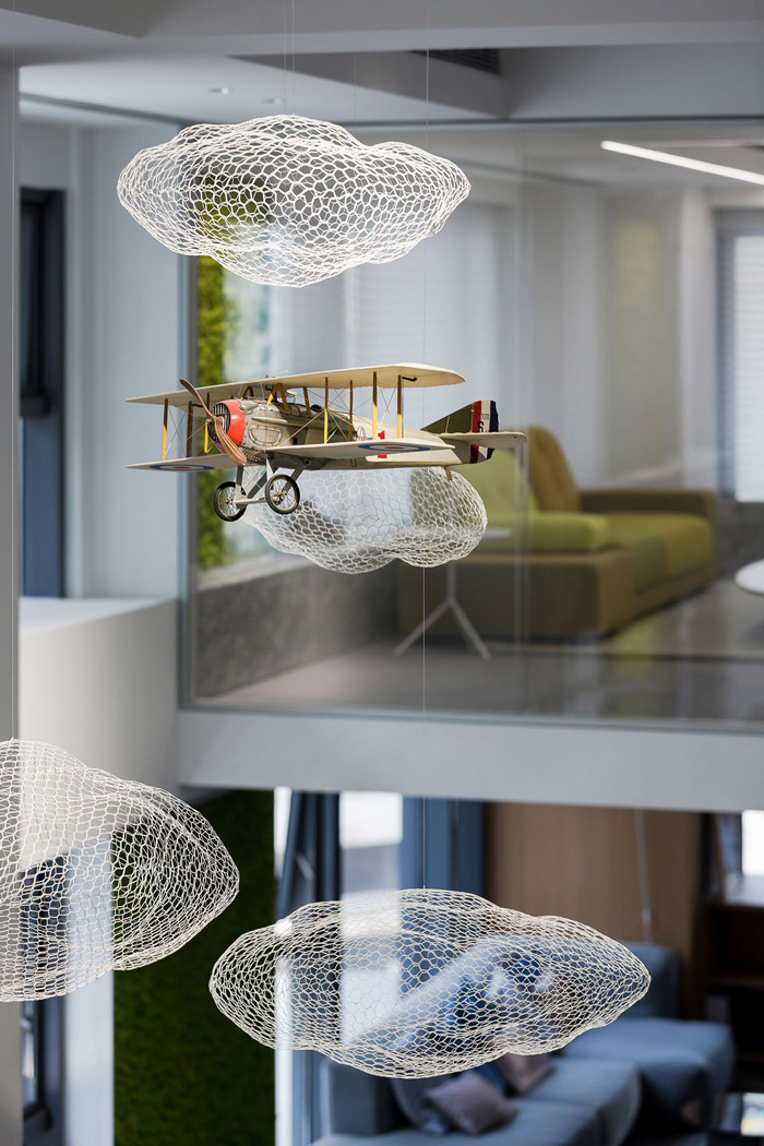 兩層辦公空間裝飾效果圖