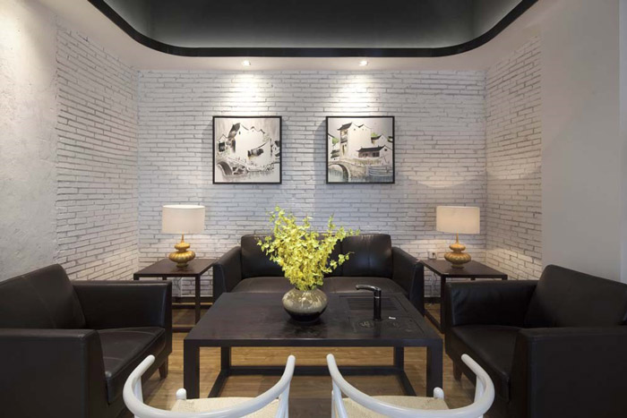 廠房辦公室洽談區設計裝修效果圖