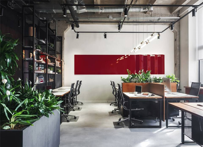 企業辦公室辦公區裝修設計效果圖