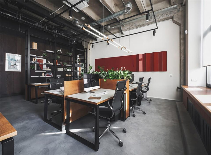 企業辦公室辦公區裝修設計效果圖