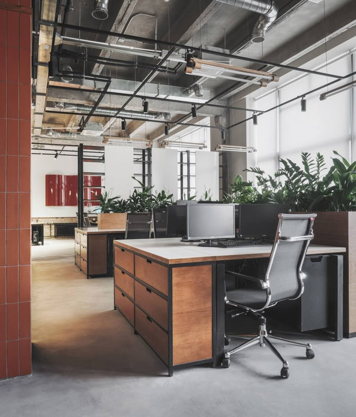 企業辦公室辦公區裝修設計效果圖