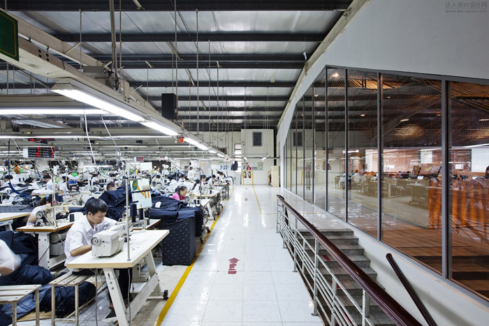 服裝工廠改造辦公室廠區(qū)裝修效果圖