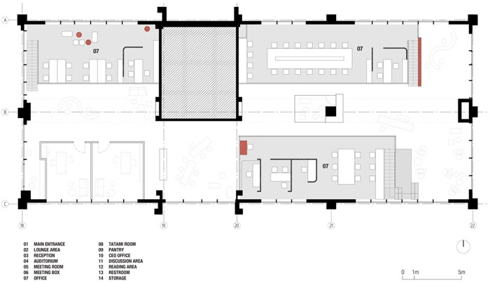 影視辦公室夾層平面圖