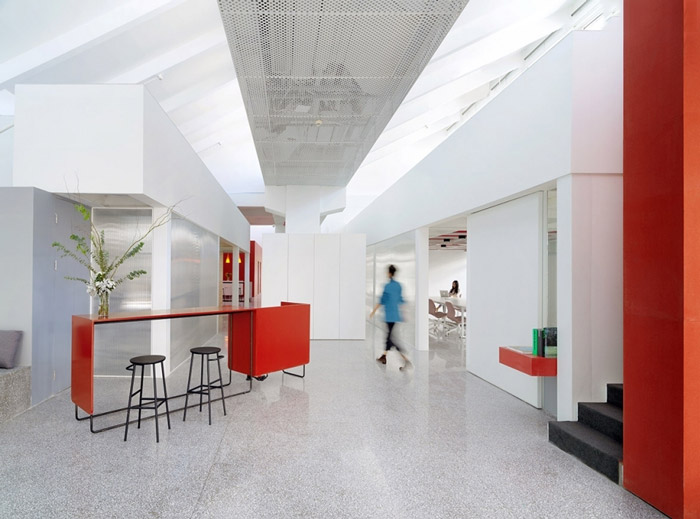 影視辦公室入口前臺裝修設計效果圖