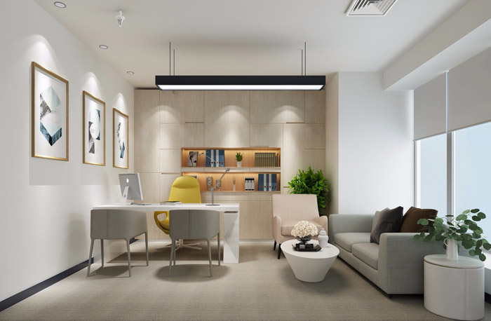 北歐風格總經理辦公室設計效果圖