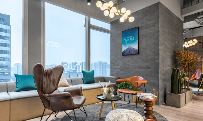 清爽辦公室休息區裝修設計效果圖