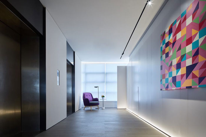 企業辦公空間電梯間設計裝修效果圖