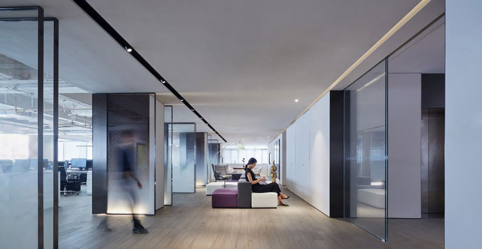 企業辦公空間中庭設計裝修效果圖