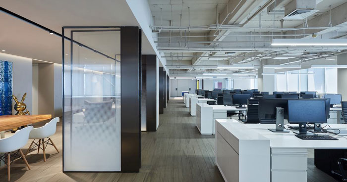 企業辦公空間辦公區設計裝修效果圖