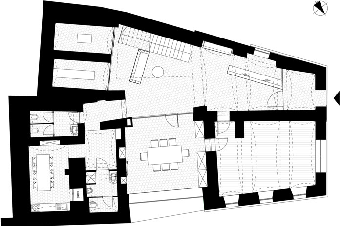 舊廠房辦公室一層平面圖